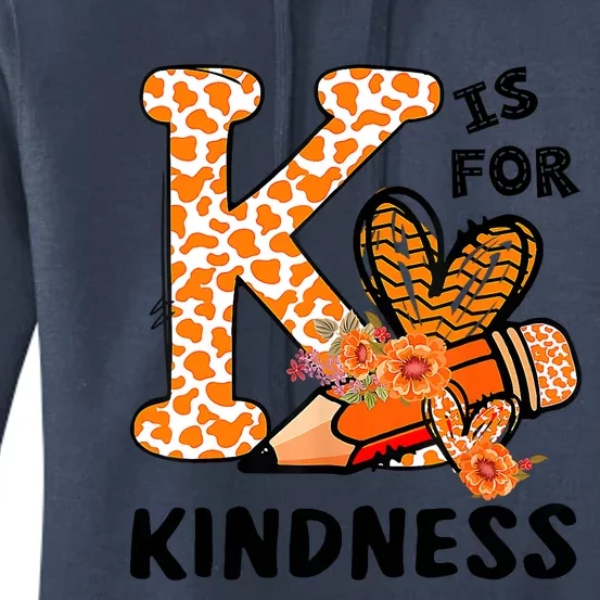 Kindness Unity Day Orange No Bullying Teachers Kids Women's Pullover Hoodie