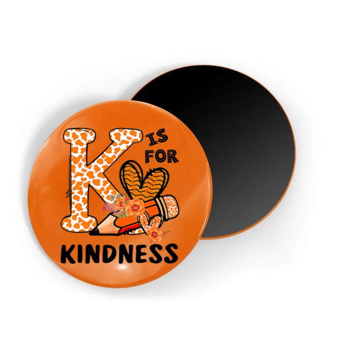 Kindness Unity Day Orange No Bullying Teachers Kids Magnet