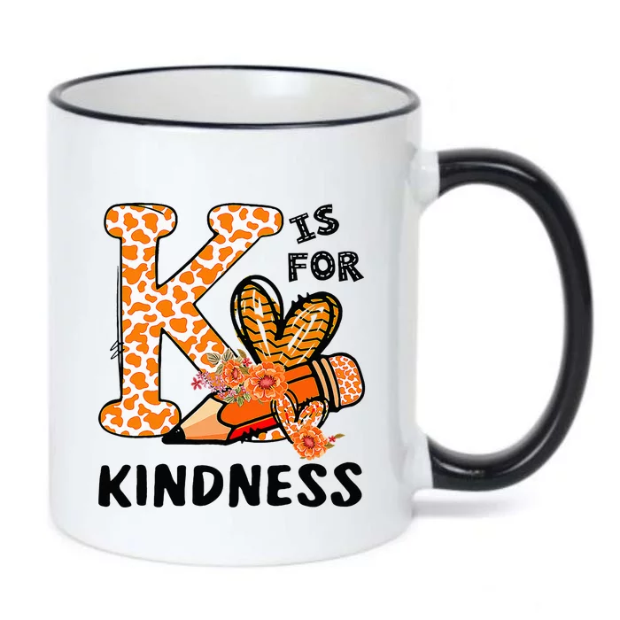 Kindness Unity Day Orange No Bullying Teachers Kids Black Color Changing Mug