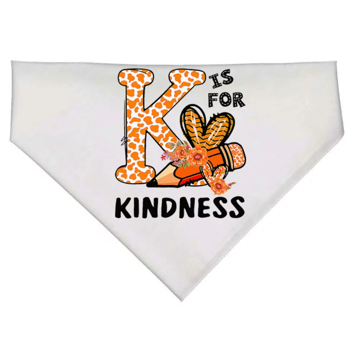 Kindness Unity Day Orange No Bullying Teachers Kids USA-Made Doggie Bandana