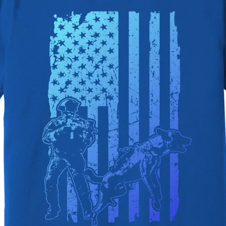 K9 Unit Dog Police Officer Army Soldier Rescue Usa Flag Gift Premium T-Shirt