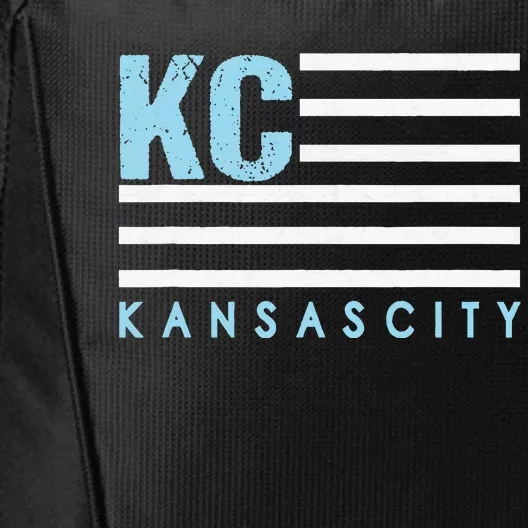 Kc Usa Flag Kansas City Blue & Light Blue Kc Usa Kansas City Backpack