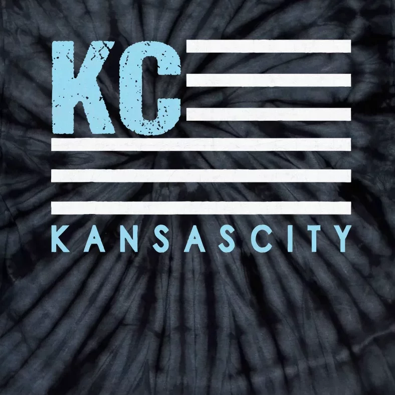 Kc Usa Flag Kansas City Blue & Light Blue Kc Usa Tie-Dye T-Shirt