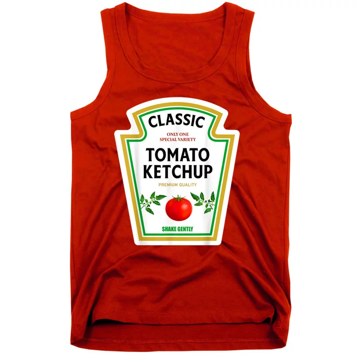 Ketch Up Halloween 2024 Costume Matching Mustard Condiments Tank Top