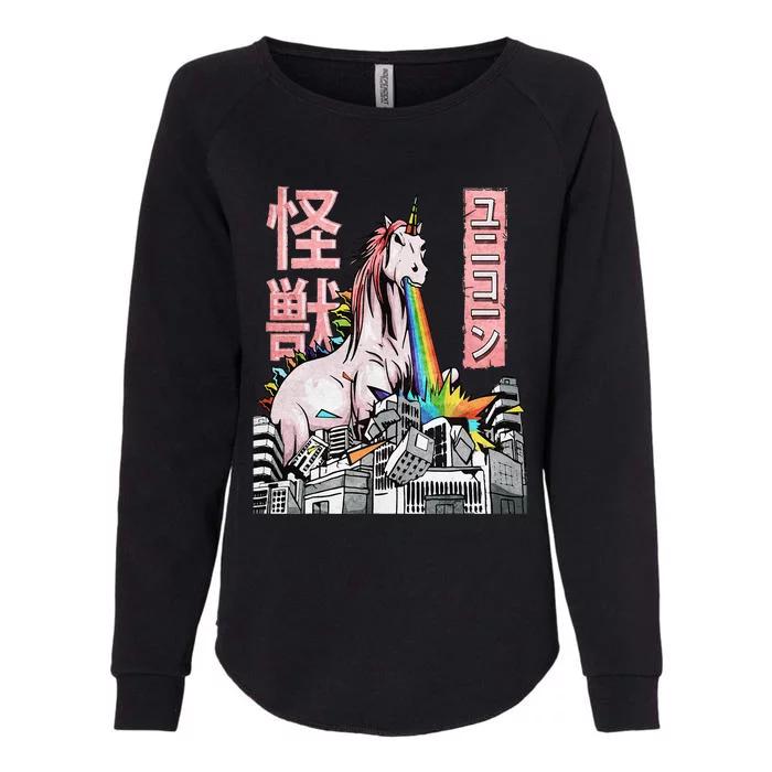 Kaiju Unicorn Japanese Monster Anime Merch Manga Otaku Womens California Wash Sweatshirt