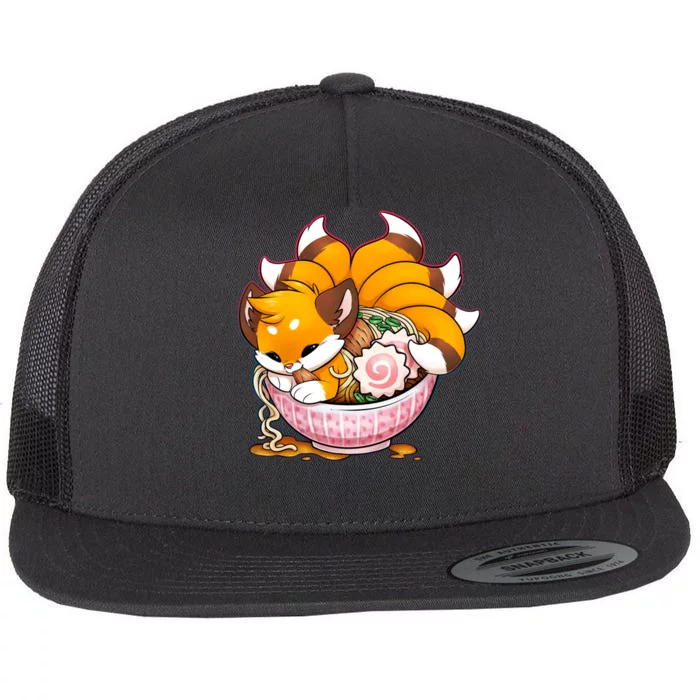 Kitsune Udon Flat Bill Trucker Hat