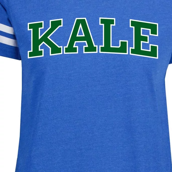 Kale University Leafy Greens Organic Gardener Go Vegan Gift Enza Ladies Jersey Football T-Shirt