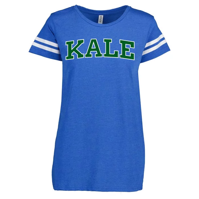 Kale University Leafy Greens Organic Gardener Go Vegan Gift Enza Ladies Jersey Football T-Shirt