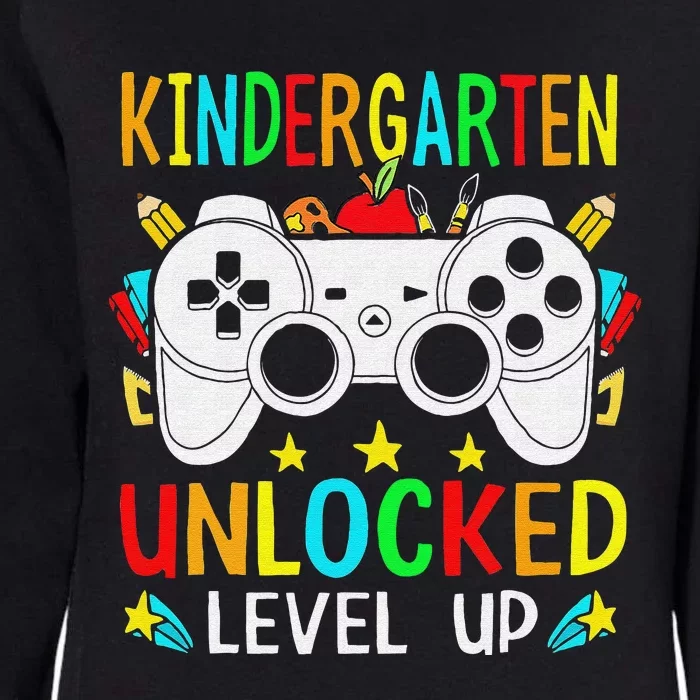 Kindergarten Unlocked Level Up Gamer Boy Back To School Womens California Wash Sweatshirt