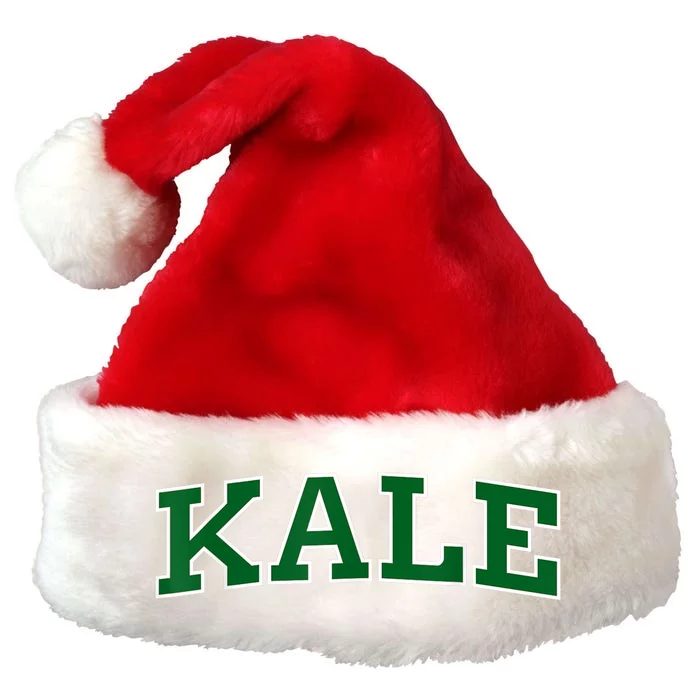 KALE UNIVERSITY LEAFY GREENS ORGANIC GARDENER GO VEGAN Premium Christmas Santa Hat