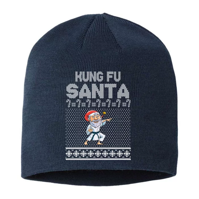 Kung Fu Santa Ugly Christmas 8 1/2in Sustainable Knit Beanie