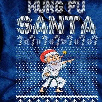 Kung Fu Santa Ugly Christmas Tie Dye Hoodie