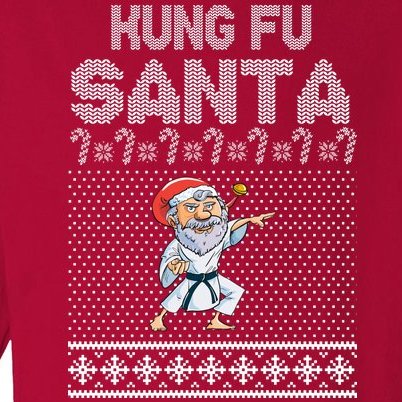 Kung Fu Santa Ugly Christmas Toddler Long Sleeve Shirt