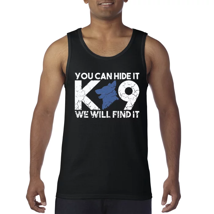 K9 Unit Police Dog Thin Blue Line K9 Police Officer Tribute Tank Top