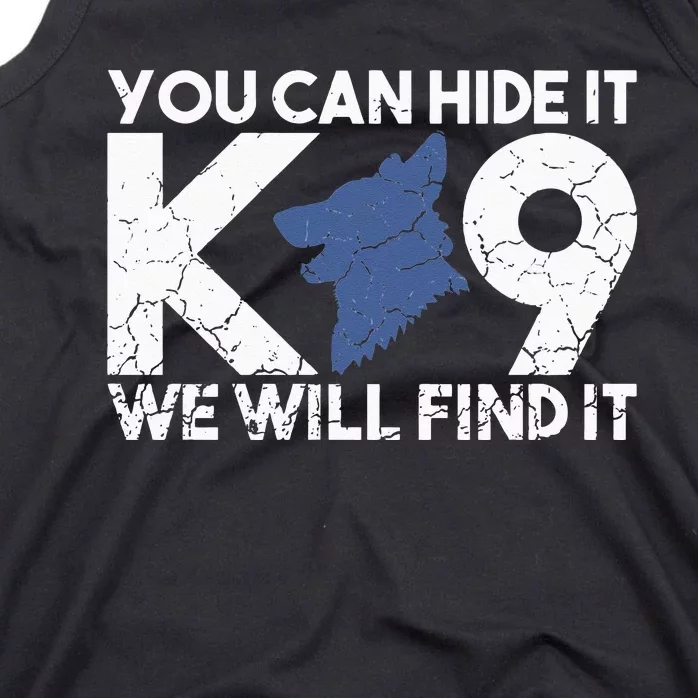 K9 Unit Police Dog Thin Blue Line K9 Police Officer Tribute Tank Top