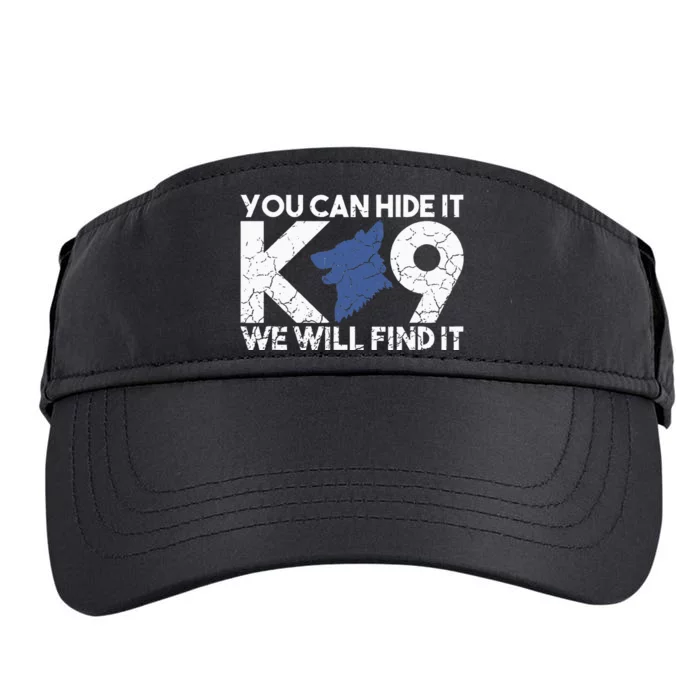 K9 Unit Police Dog Thin Blue Line K9 Police Officer Tribute Adult Drive Performance Visor