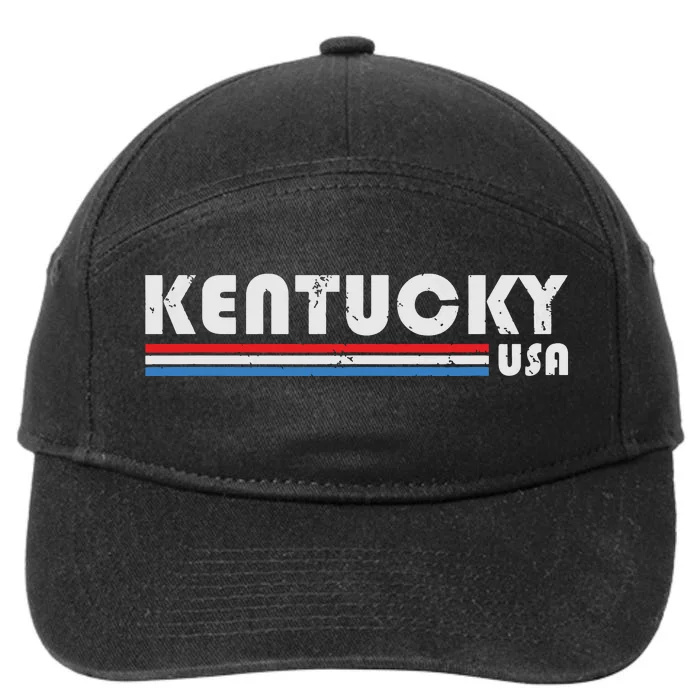 Kentucky Usa Retro Vintage State Gift 7-Panel Snapback Hat