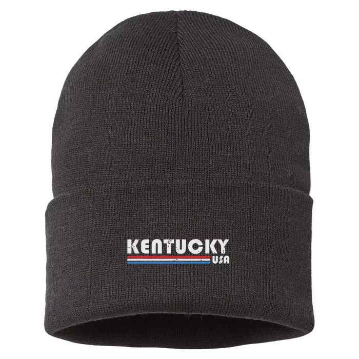 Kentucky Usa Retro Vintage State Gift Sustainable Knit Beanie