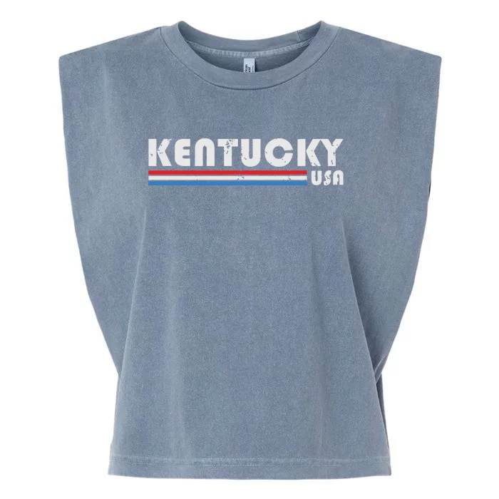 Kentucky Usa Retro Vintage State Gift Garment-Dyed Women's Muscle Tee