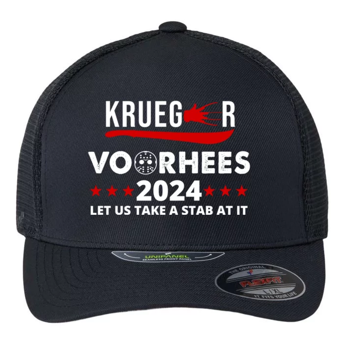 Krueger Voorhees 2024 Let Us Take A Stab At It Flexfit Unipanel Trucker Cap