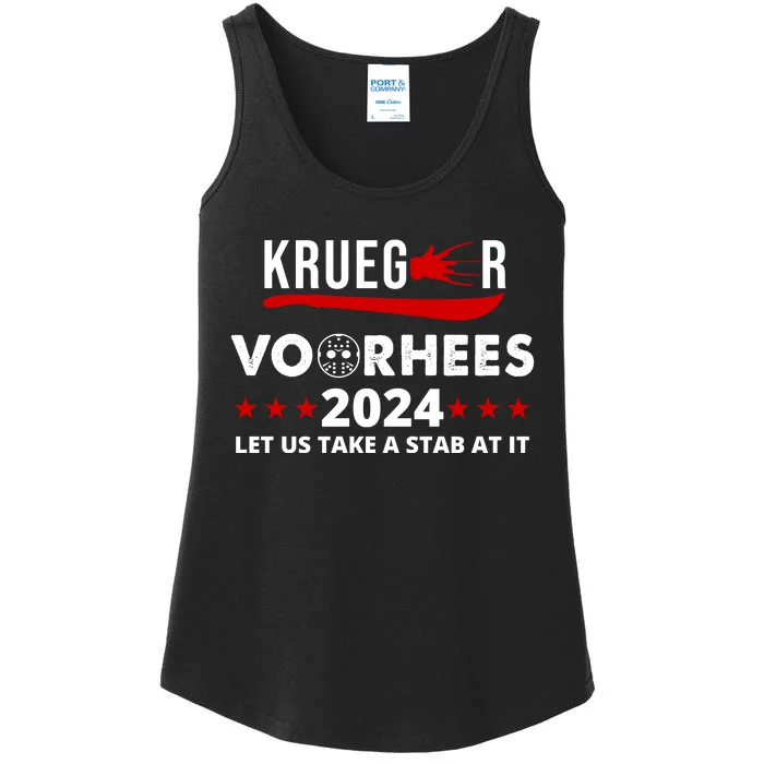 Krueger Voorhees 2024 Let Us Take A Stab At It Ladies Essential Tank