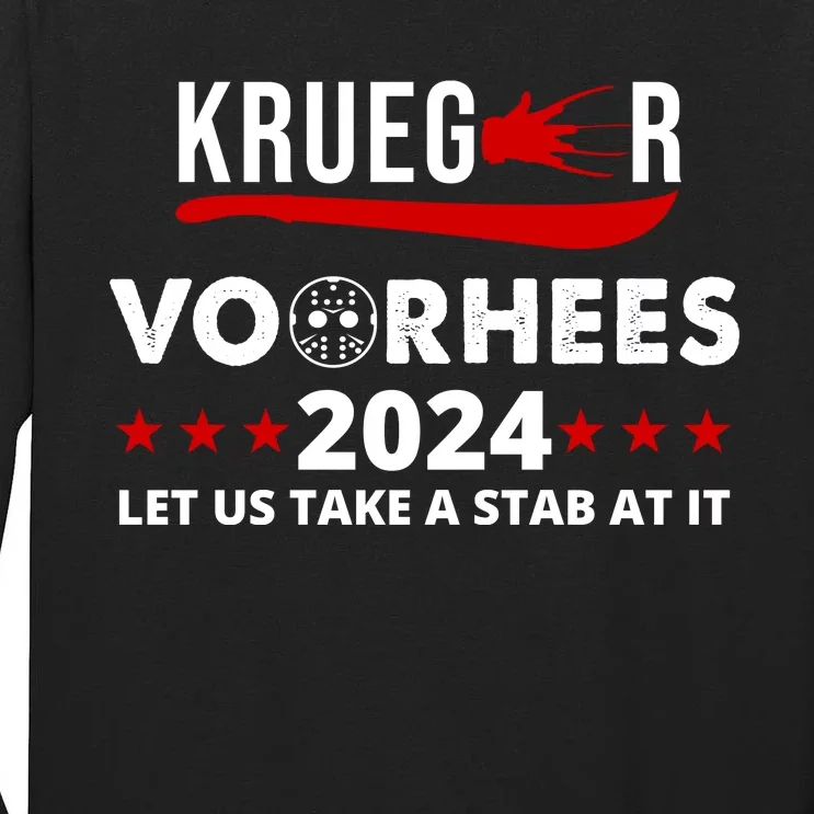 Krueger Voorhees 2024 Let Us Take A Stab At It Tall Long Sleeve T-Shirt