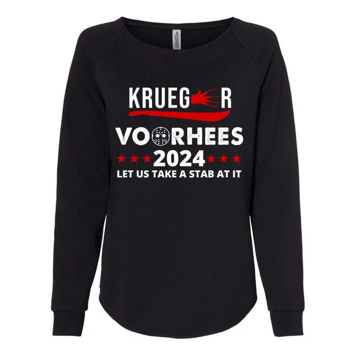 Krueger Voorhees 2024 Let Us Take A Stab At It Womens California Wash Sweatshirt