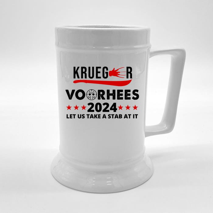 Krueger Voorhees 2024 Let Us Take A Stab At It Front & Back Beer Stein