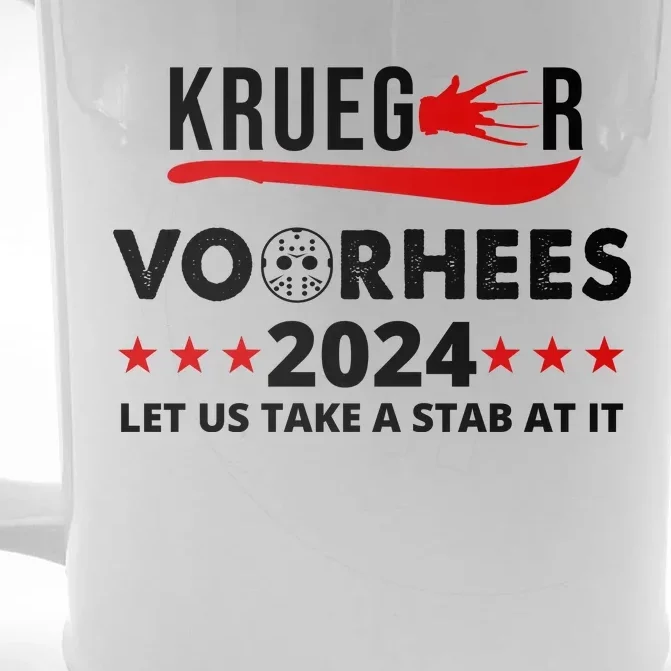 Krueger Voorhees 2024 Let Us Take A Stab At It Front & Back Beer Stein