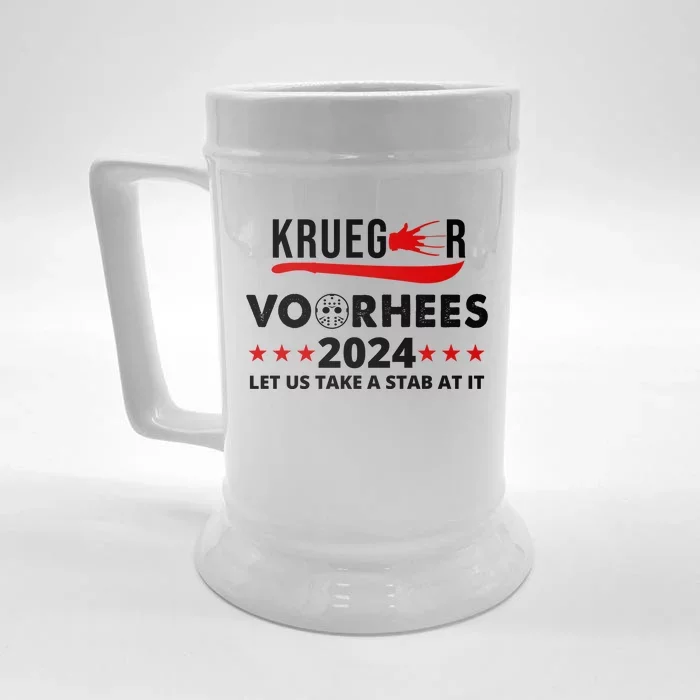 Krueger Voorhees 2024 Let Us Take A Stab At It Front & Back Beer Stein