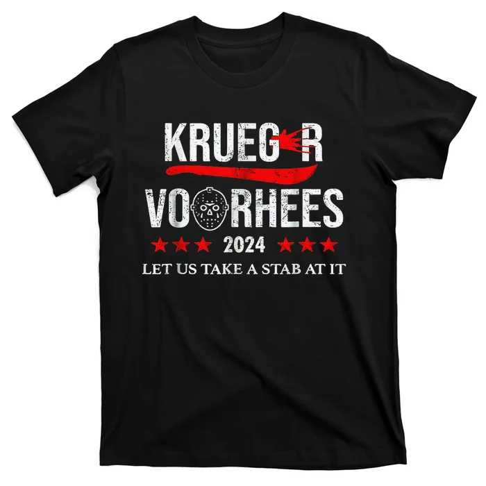 Krueger Voorhees 2024 Let Us Take A Stab At It T-Shirt