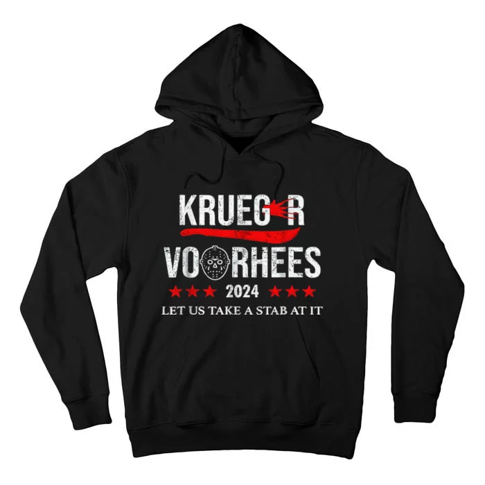 Krueger Voorhees 2024 Let Us Take A Stab At It Tall Hoodie