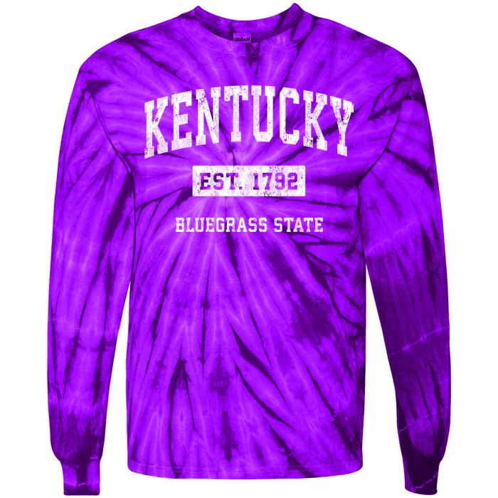 Kentucky Vintage Athletic Sports Design Tie-Dye Long Sleeve Shirt