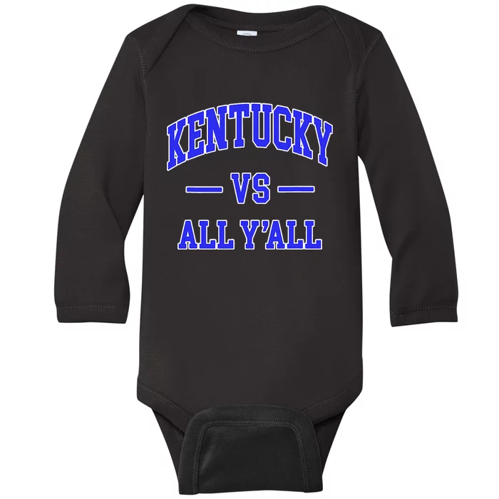 Kentucky Vs All YAll Throwback Baby Long Sleeve Bodysuit