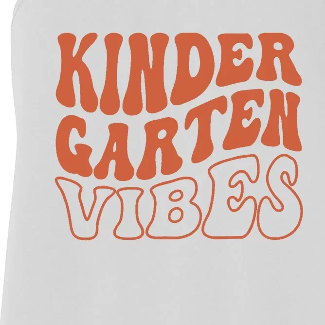 Kindergarten Vibes Back To School Teacher Girl Boy Women's Racerback Tank