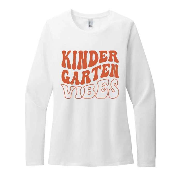 Kindergarten Vibes Back To School Teacher Womens CVC Long Sleeve Shirt