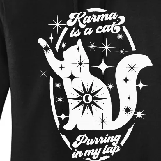 Karma Vibes Cat Lover's Companion Women's Pullover Hoodie