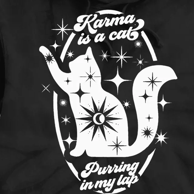 Karma Vibes Cat Lover's Companion Tie Dye Hoodie