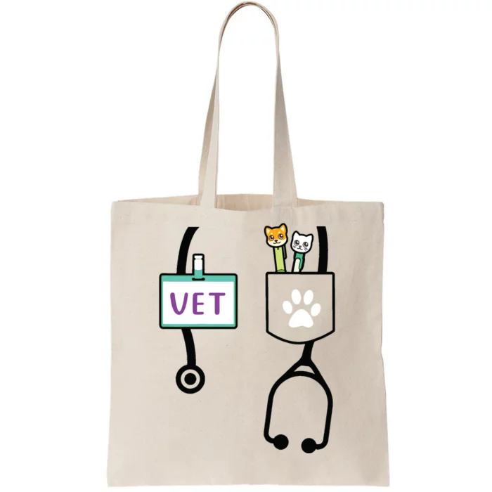 Kids Veterinarian Costume Gift Boy Girls Kids Animal Doctor Vet Tote Bag