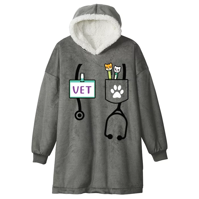 Kids Veterinarian Costume Gift Boy Girls Kids Animal Doctor Vet Hooded Wearable Blanket