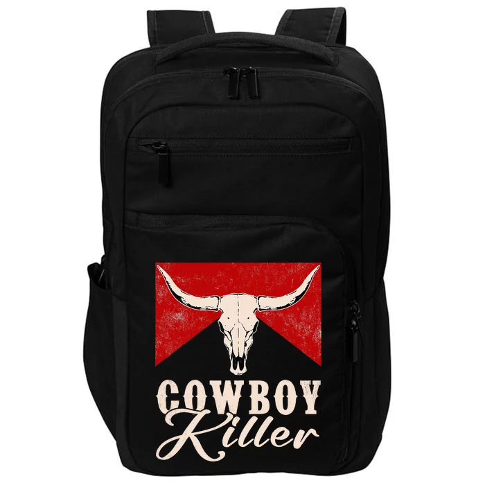 Killers Vintage Cowboy Western Rodeo Bull Skull Impact Tech Backpack