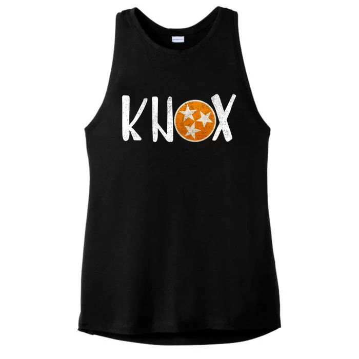 Knox Vintage Distressed Knoxville Tennessee Fan Football Ladies Tri-Blend Wicking Tank