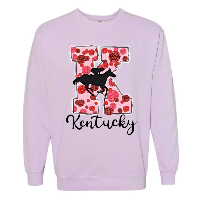 Kentucky Vibes Derby Horse Racing Horse Racing Garment-Dyed Sweatshirt