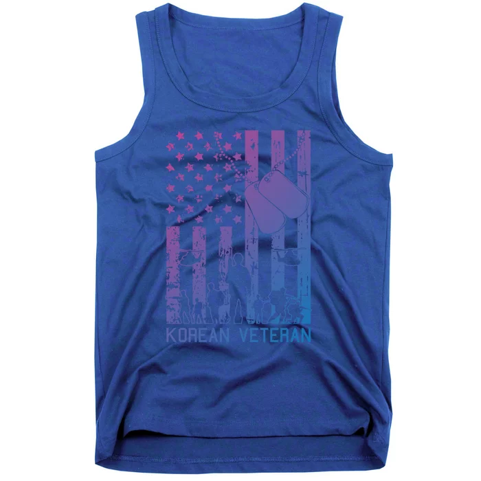 Korean Veterans Day American Flag Dog Tag Military Army Gift Tank Top