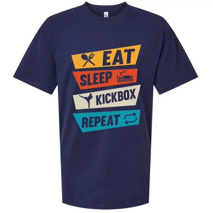 Kickboxing Vintage EatSleep KickBoxRepeat Sueded Cloud Jersey T-Shirt