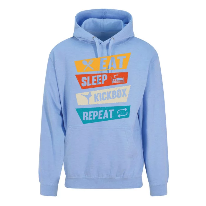 Kickboxing Vintage EatSleep KickBoxRepeat Unisex Surf Hoodie