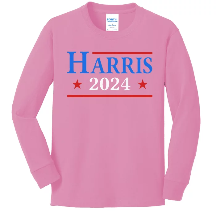 Kamala Vote For 2024 President Kamala Harris Kids Long Sleeve Shirt