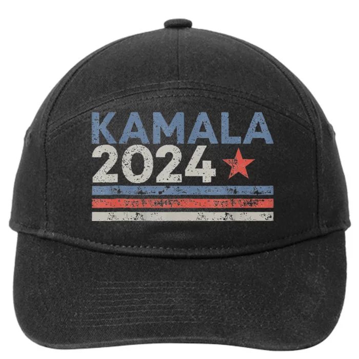 Kamala Vote For 2024 President Kamalaharris Gift 7-Panel Snapback Hat