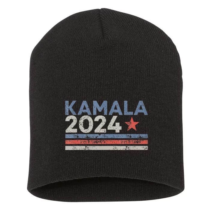 Kamala Vote For 2024 President Kamalaharris Gift Short Acrylic Beanie