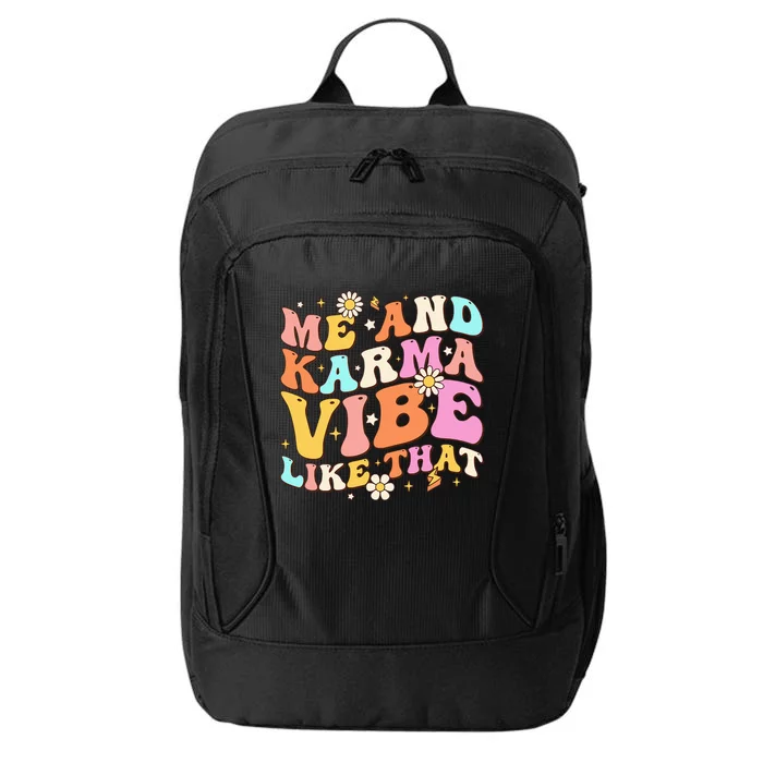 Karma Vibe Groovy Lover Funny Hippie Boho City Backpack